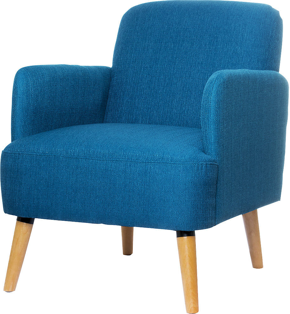 Sessel BROOKS, Füße aus Massivholz, blau meet