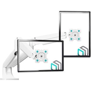 Onkron Monitorhalterung G200-W, VESA 75x75 & 100x100 mm, für Tisch, höhenverstellbar, drehbar, bis 32 Zoll, 2 Monitore
