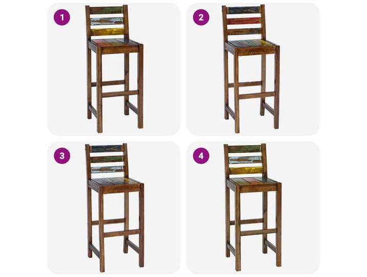 Promotion de Noël  Chaises de bar - SARAZYJ - lot de 2 - bois massif de récupération FR59