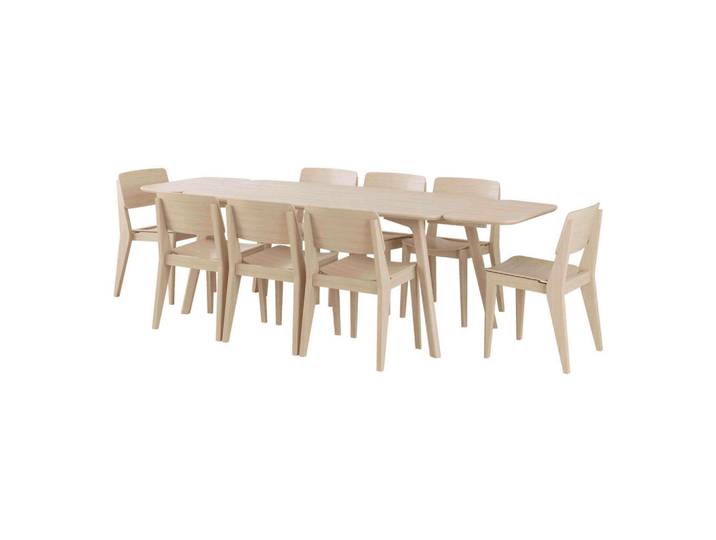 Livetastic Esstisch, Natur, Holz, Bambus, vollmassiv, rechteckig, eckig, 368x80x198 cm, Holzmöbel, Holztische, Esstische Holz