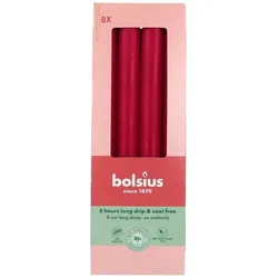 Bolsius, Kerzen, Tapered Dinner Candles 8-Pack 23cm Red (8x)