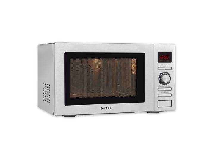 exquisit Mikrowelle MW 59025H-3, Mikrowelle, Grill, Heißluft, 25,00 l, 900 Watt, Grillfunktion, Heißluftfunktion, Timer, Pizzapfanne, 25 l