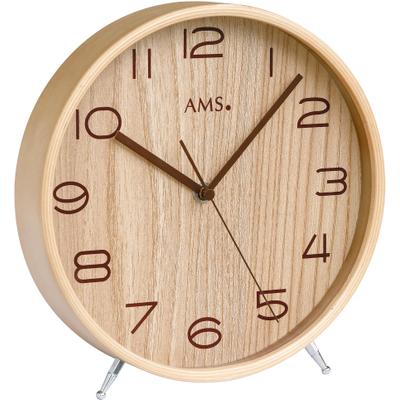 Funktischuhr AMS "F5118", beige, Tischuhren, Wohnzimmer, Esszimmer
