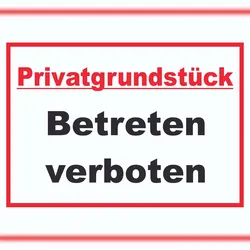 HB-Druck Privatgrundstück Betreten verboten Schild A2 (420x594mm)