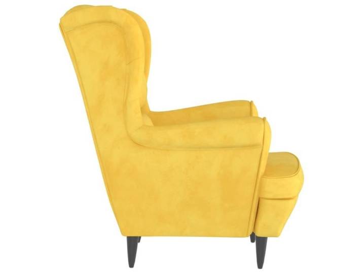 Fauteuil Jaune moutarde Velours Mothinessto LY18765