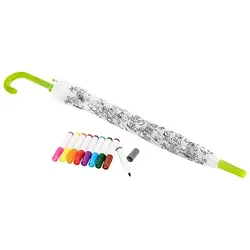 Regenschirm zum Bemalen "Blumen" inkl. 9 Farben