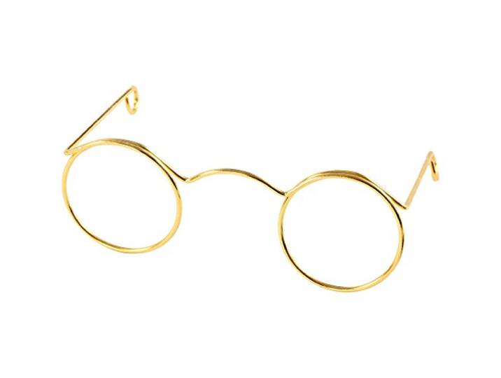 Novelty Bril, B: 60 mm, goud, 10 stuks