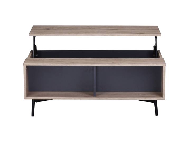 Salontisch Post anthrazit, braun MDF B 100 T 58 cm - Salontisch