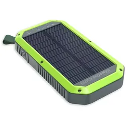 RealPower PB-10000 Solar Lithium Polymer (LiPo) 10000 mAh Kabelloses Aufladen Schwarz, Grün