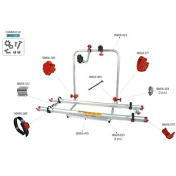 Fiamma Montagesatz passend für Carry Bike Garage Plus - Fiamma Ersatzteilnummer 98656-125