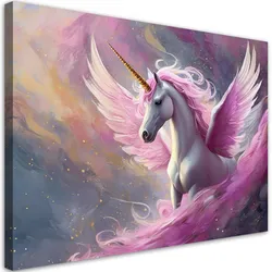 WANDBILD rosa einhorn