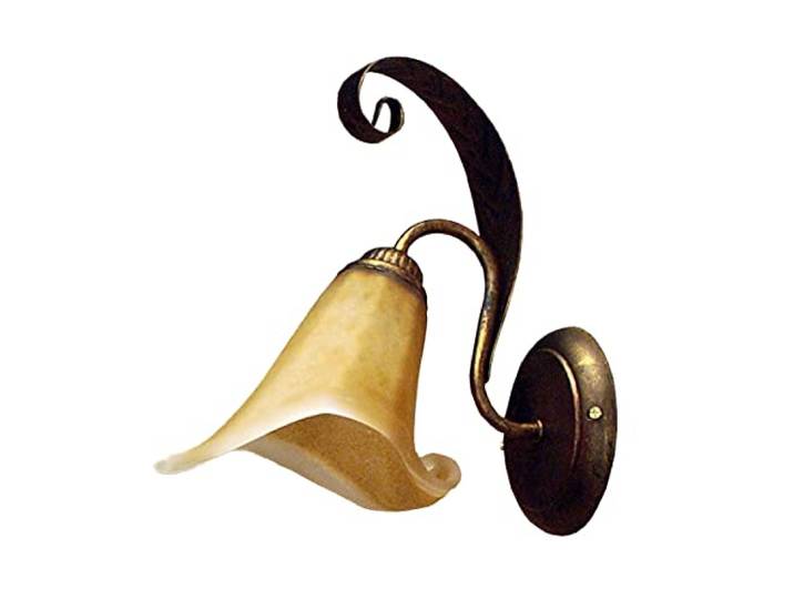 Onli Alga Wandleuchte klassisch Metall gold Weises, braun