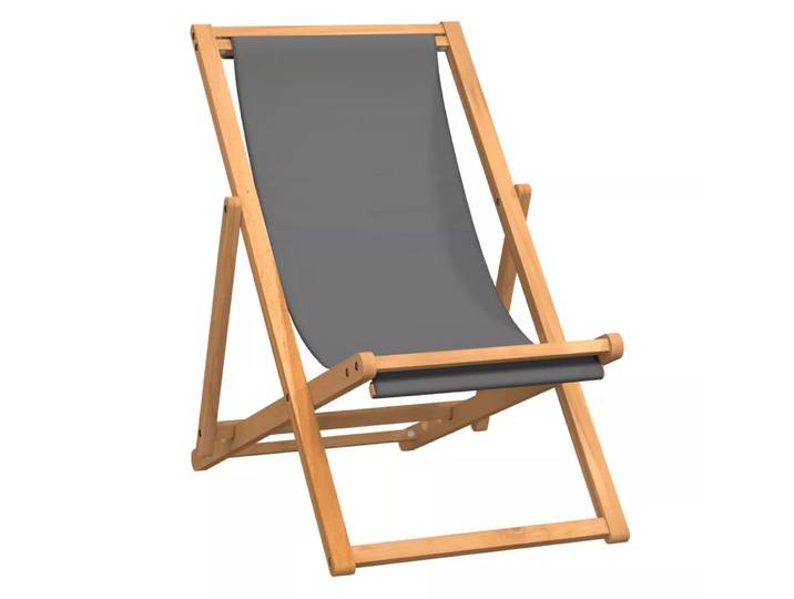 VidaXL - Strandstuhl Icon, One Size, Grau