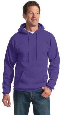 Port & Company PC90H Essential Fleece Pullover Hooded Sweatshirt in Purple size 2XL