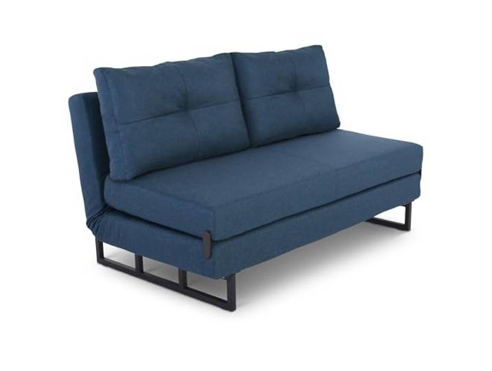 Raburg Schlafsofa Zara, 148cm, 2-Sitzer mit Schlaffunktion, Dunkelblau 2-Sitzer, mit Gästebett-Funktion, Liegefläche 146x192 cm, Kopfteil verstellbar, Klappmechanismus, Mikrofaser