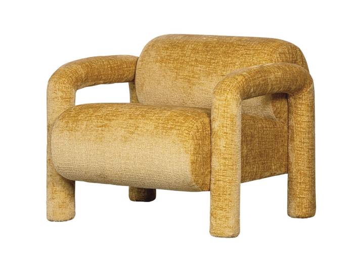 Livetastic Sessel Lenny, Gold, 76x65x82 cm, gepolsterte Armlehnen, Wohnzimmer, Sessel, Sonstige Sessel