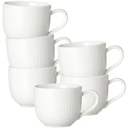 KAFFEETASSEN Saphir weiß 220 ml 6er Set