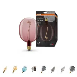 OSRAM E27 LED Glühlampe dekorativ soft-pink getönt & dimmbar 4,5W wie 15W extra warmweißes gemütliches Licht in besonderer Form