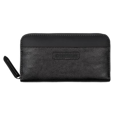 Geldbörse TOM TAILOR "Gia", schwarz, Lederimitat, clean, gepflegt, unifarben, Kleinlederwaren, Damen Geldbeutel, Portemonnai in weicher Haptik