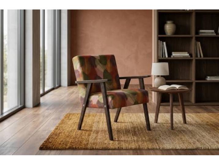 Family Meble Sessel Soler Spring – Retro-Sessel im Vintage-Stil mit Stoff-Bezug – Mehrfarbig · 1