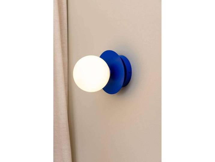 Globen Lighting Wandleuchte ART DECO, dimmbar, blau, für Wohn- / Esszimmer, Metall, Design, Kugellampe