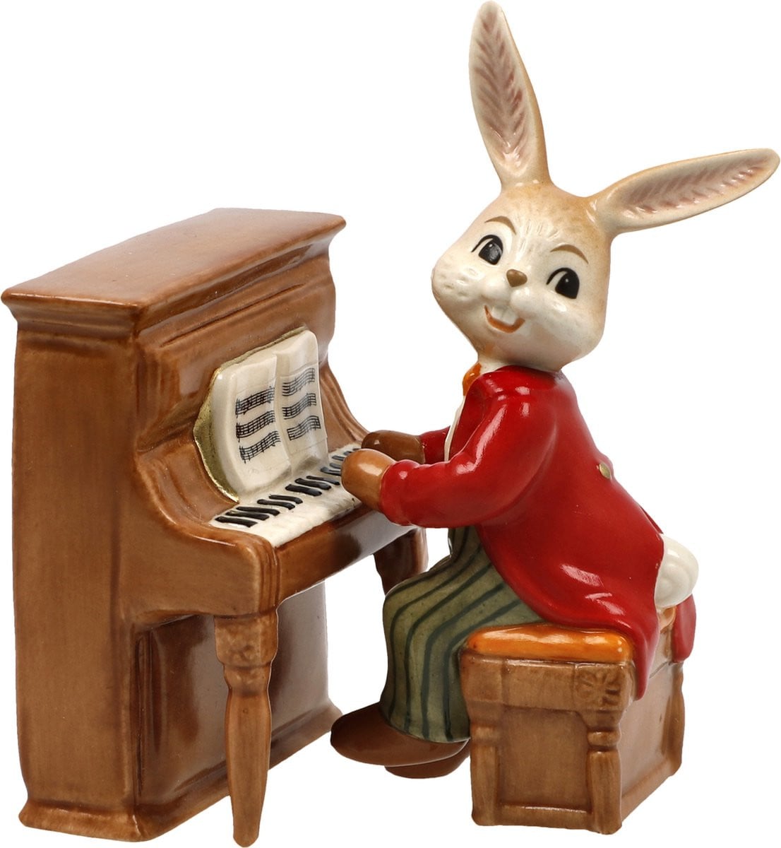 Goebel Decoratief beeld Haas Pianospeler - Aardewerk - 9 cm