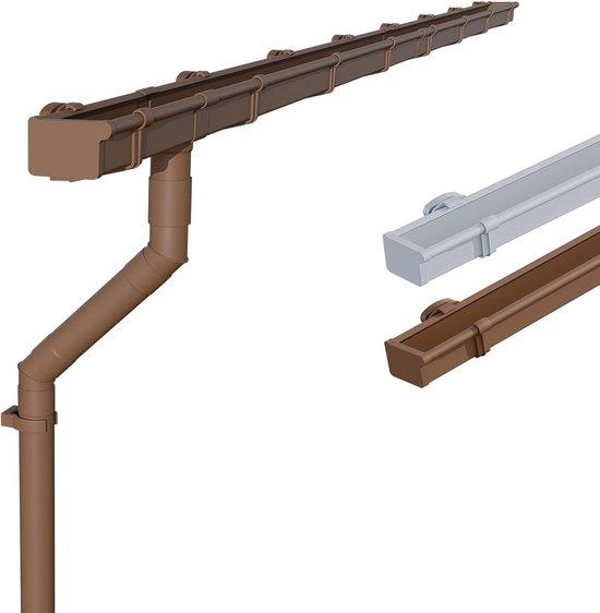Famanu Dachgottenset für Terrasse oder Carport - 83mm 4m Grau PVC-U