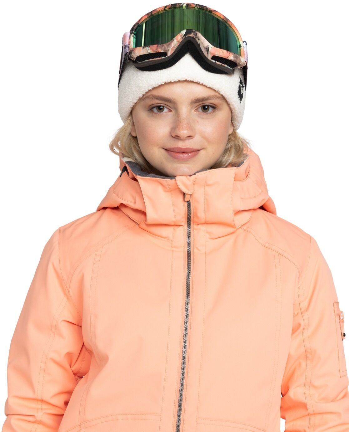 Snowboardjacke ROXY "Meade", Damen, Gr. M, peach pink, Obermaterial: 100% Polyester., Jacken Snowboardjacke