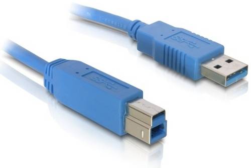 Delock USB-Kabel USB 3.0 USB-A Stecker, USB-B Stecker 1.80m Blau 82434