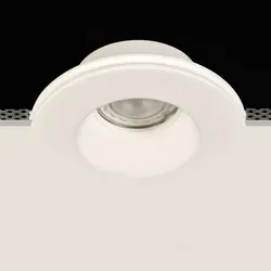 ACB Einbau-Deckenleuchte YOTA, Ø 13,0 cm, rahmenlos, 1 x GU10 LED, 8W, IP20, IK05, Gips, weiß ACB-P34081B