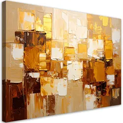 LEINWANDBILD Goldene Abstraktion im Glamour-Stil 120x80cm