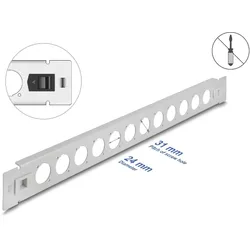 Delock 19′′ D-Typ Patchpanel 12 Port werkzeugfrei grau