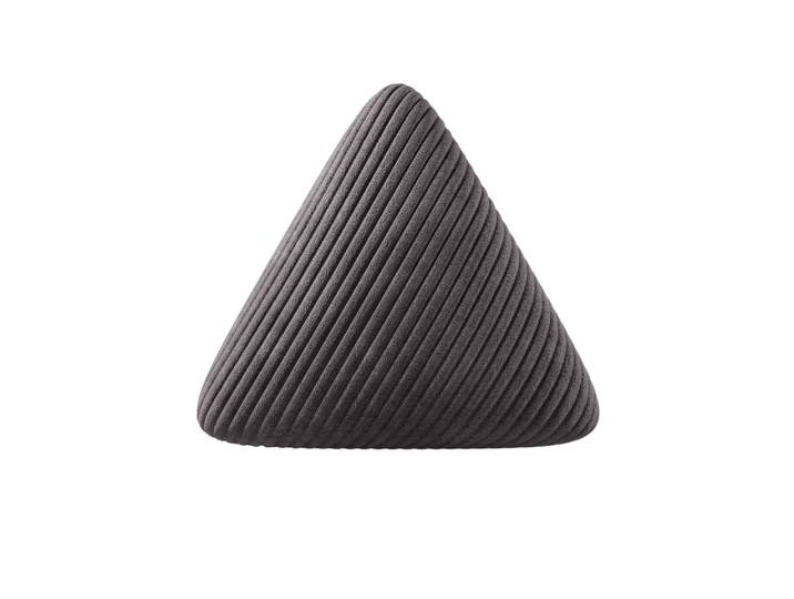 Dreieckiges Zierkissen Nook aus Cord - Anthrazit - Cord - Luxusbetten24