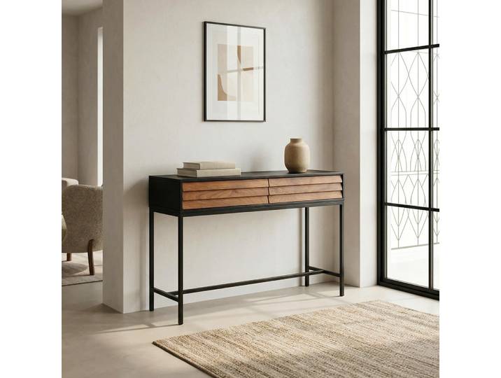 Console en bois naturel 120cm - Tamara