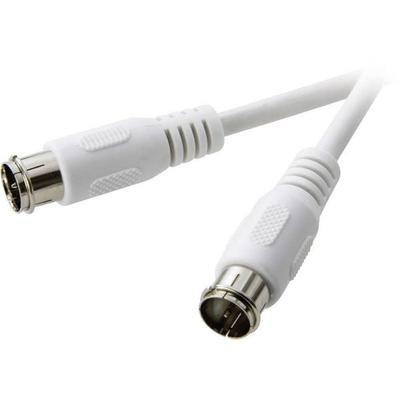 SpeaKa Professional SAT Anschlusskabel [1x F-Quickstecker - 1x F-Quickstecker] 10.00 m 75 dB Weiß