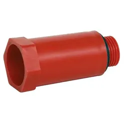 Baustopfen mit Kunststoffgewinde rot 1/2"