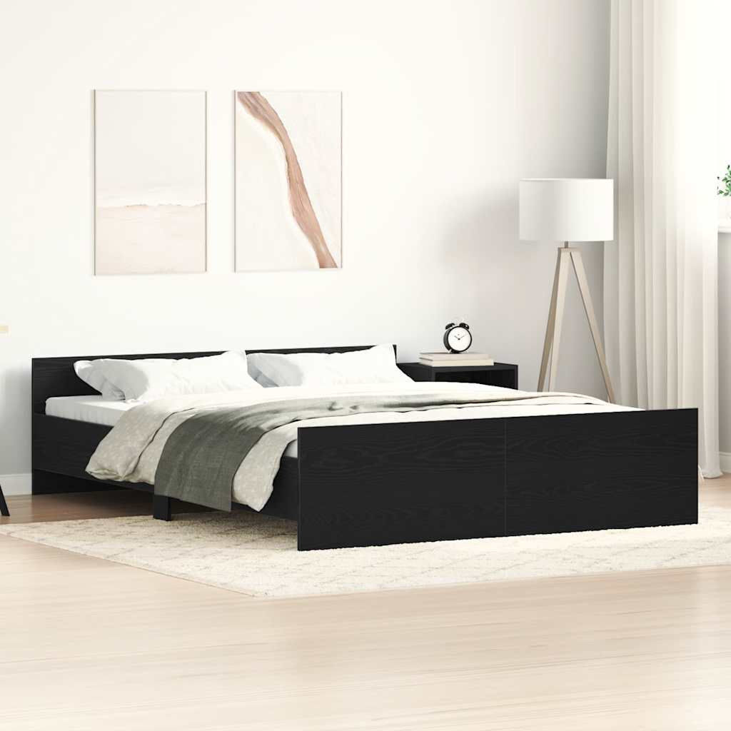 Brayden Studio Bed Black Oak European Double (140 x 200 cm)