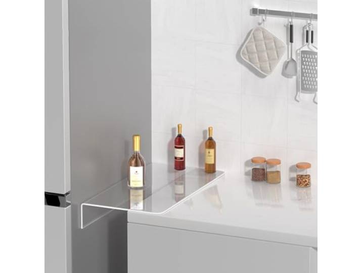 EGZASDI Verdickte Kühlschrank-Lückenabdeckung Transparent 20–60 cm LX 10–21 cm B: Lückenfüller for Küchengeräte(L60xW15cm)