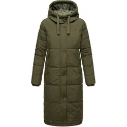 MARIKOO Damen Winter Steppmantel Stepp Jacke Mantel Parka warm mit Kapuze Soranaa