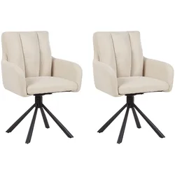 ESSZIMMERSTUHL 2er-Set Beige Sardoal