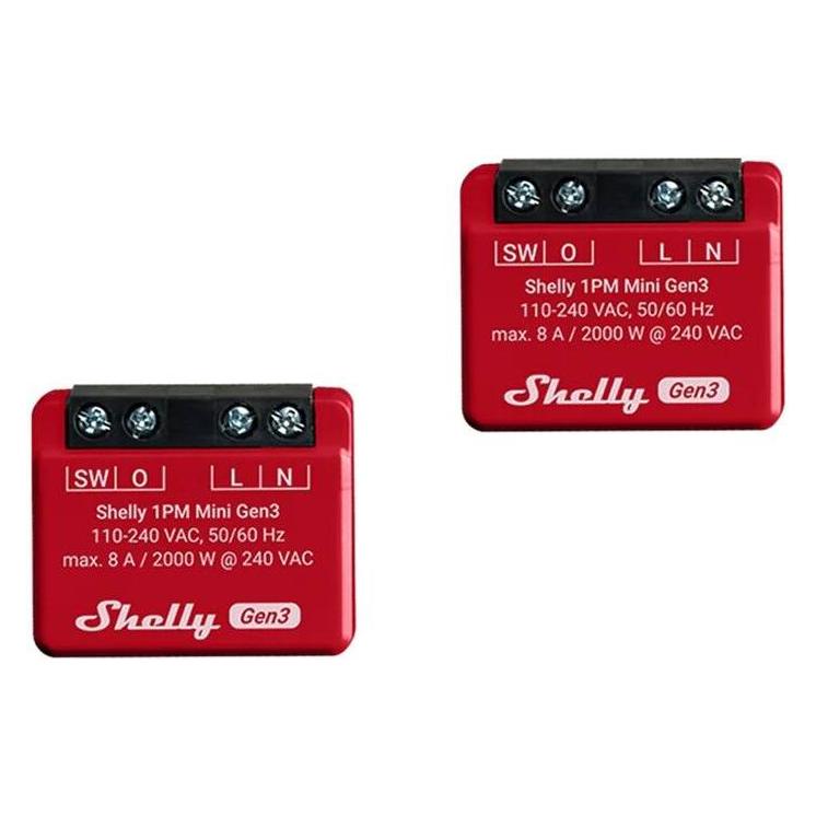 Shelly 1PM Mini Gen3 x2 (Schaltaktor) (Shelly 1PM Mini Gen3 x2)