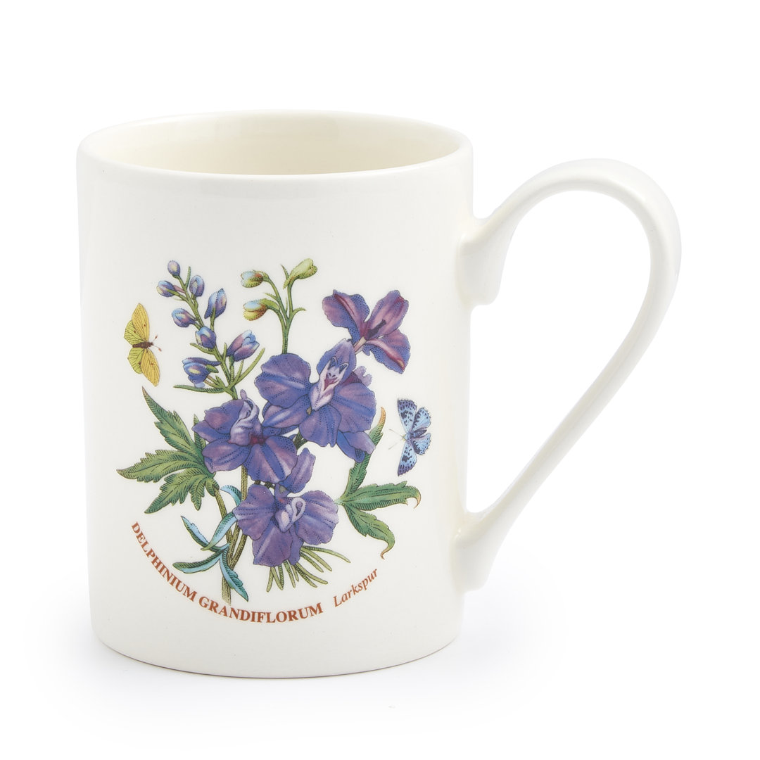 Portmeirion Botanic Garden Larkspur Set Of 6 Coffee Mugs Multi