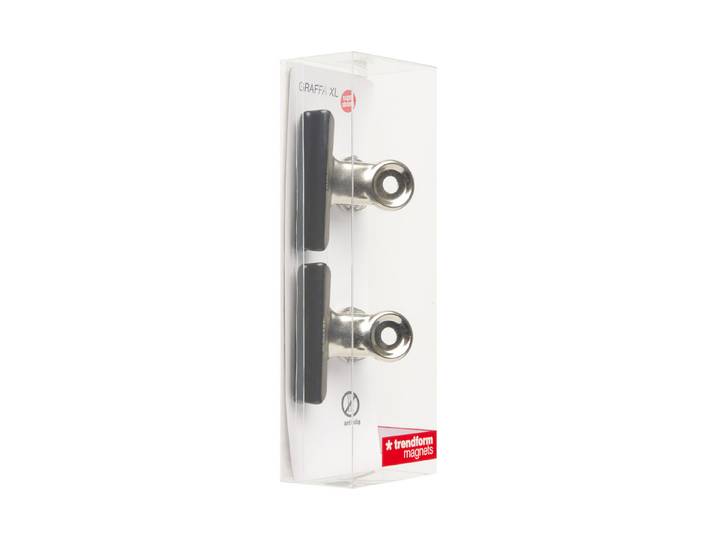 Magnetclip Graffa XL 2er-Set silber