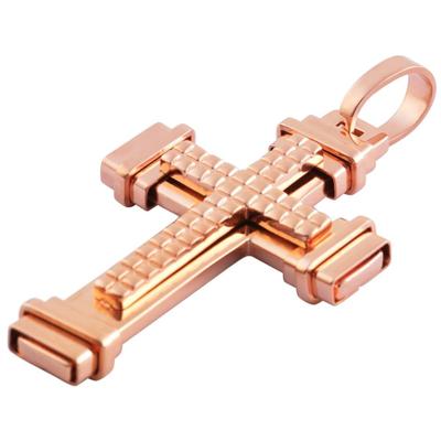 Kettenanhänger ADELIA´S "Anhänger – Kreuz Kreuzanhänger aus Edelstahl", rosa (gold), Schmuckanhänger, Damen, Edelstahl, Kettenanhänger, Geschenkidee: zeitlos und vielseitig