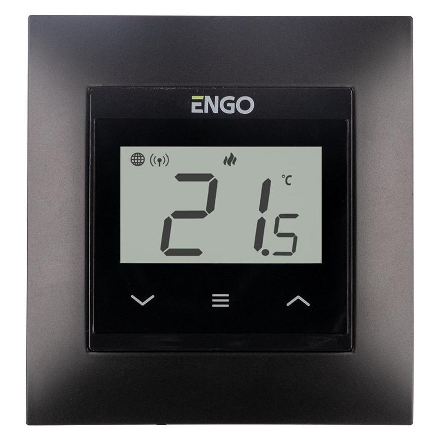 Salus Engo Internetowy, podtynkowy regulator temperatury do ramki 55x55, czarny (E55-B)