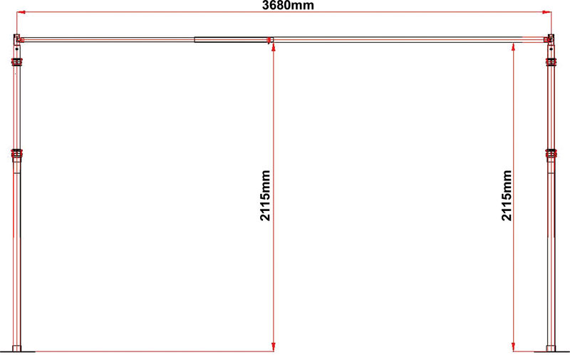 Global Truss CC50101 Telescopic Bar 0,9-1,5