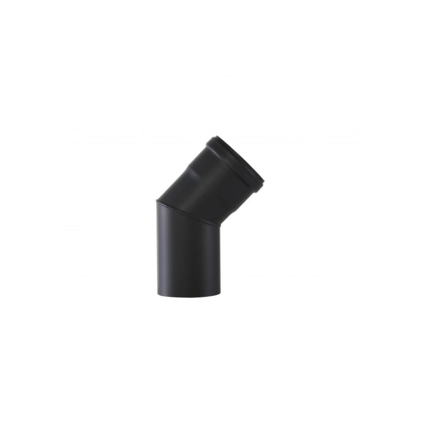 Ofenrohr Bogen 45°, ø8 cm - Kaminrohr mit Silikondichtung