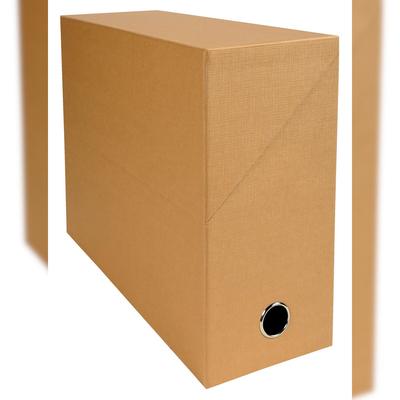 Exacompta 89428E 5x Transferbox Rücken 120mm gerilltes Papier - Havanna