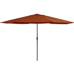Helloshop26 - Sonnenschirm für den Außenbereich mit Metallstange 400 cm Terrakotta 02_0008268