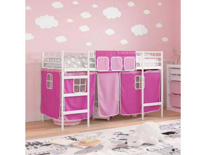 Lit 1 place - Blanc - - Lit mezzanine pour enfants - Cadre de lit - moderne - pour enfants 575568